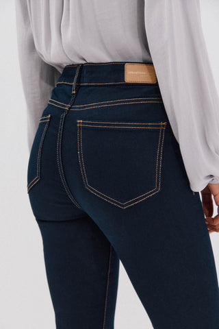 Jeans Skinny Talle Medio con Bolsillos