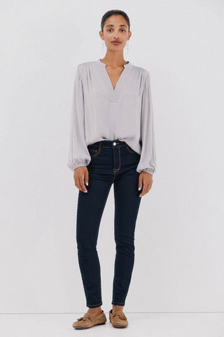Jeans Skinny Talle Medio con Bolsillos