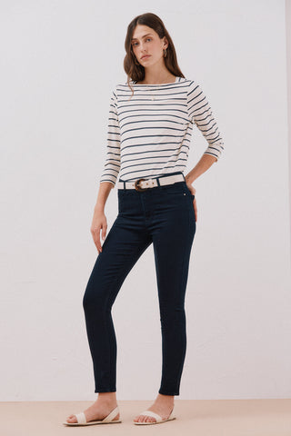 Jeans Skinny Talle Medio con Bolsillos
