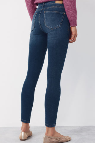 Jeans Skinny Talle Medio con Bolsillos
