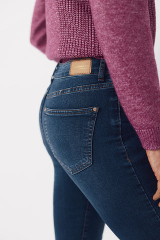 Jeans Skinny Talle Medio con Bolsillos