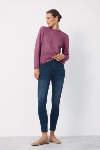 Jeans Skinny Talle Medio con Bolsillos