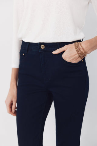Jeans Skinny Talle Medio con Bolsillos