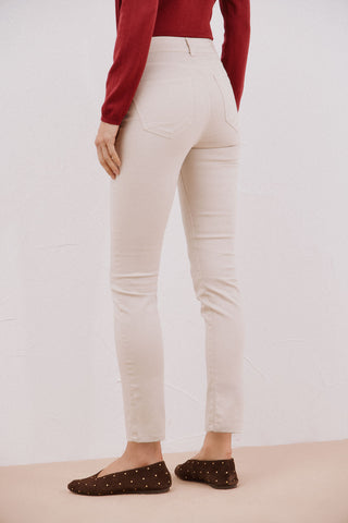 Jeans Skinny Talle Medio con Bolsillos