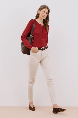 Jeans Skinny Talle Medio con Bolsillos