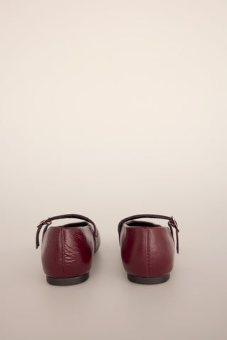 Bailarina de Piel Punta Cuadrada