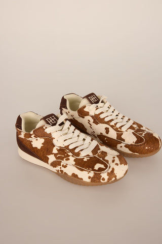 Tenis de Piel con Estampado Animal Print