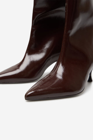 Botín de Tacón con Efecto Charol