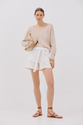 Short Denim con Detalle Cinturón