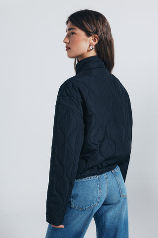 Chaqueta Acolchada con Bolsillos Delanteros