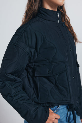 Chaqueta Acolchada con Bolsillos Delanteros