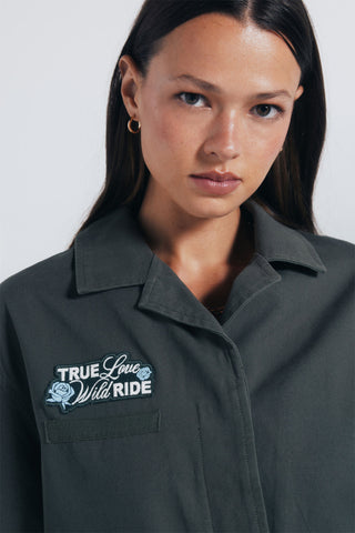 Camisa Manga Larga con Detalle Parche