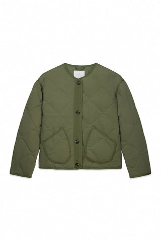 Chaqueta Corta Acolchada con Bolsillos