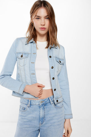 Jacket Denim con Bolsillos