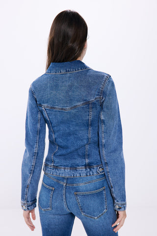 Jacket Denim con Bolsillos