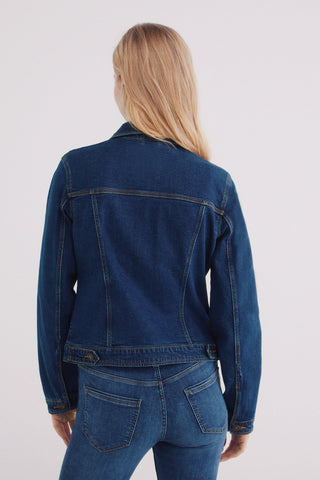 Chaqueta Denim con Bolsillos Delanteros