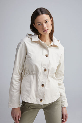 Chaqueta de Botones con Cordón Ajustable