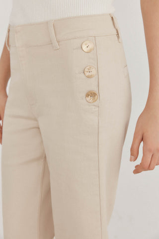Jeans Wide Leg con Detalle Botones