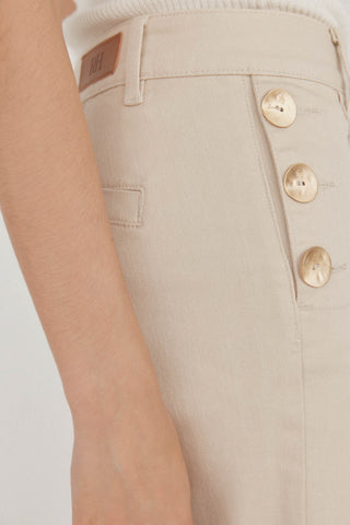 Jeans Wide Leg con Detalle Botones