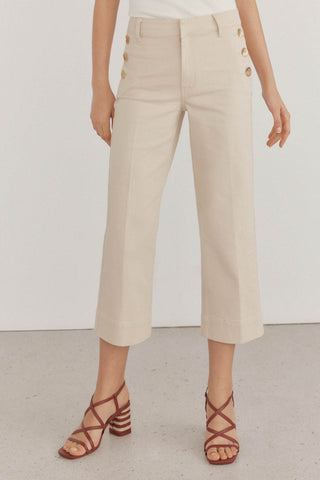 Jeans Wide Leg con Detalle Botones
