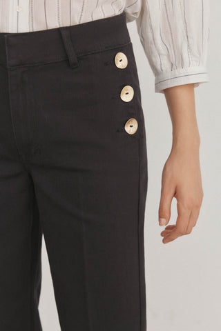 Jeans Wide Leg con Detalle Botones