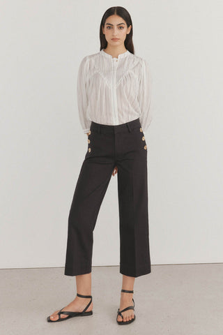 Jeans Wide Leg con Detalle Botones