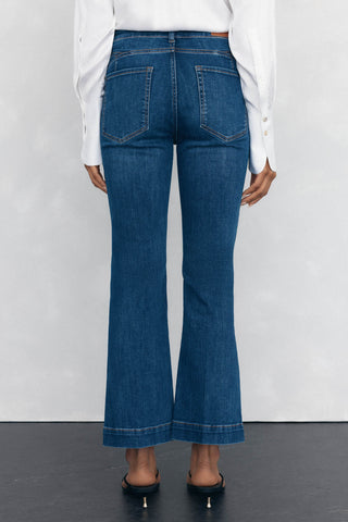 Jeans Flare Push Up con Bolsillos