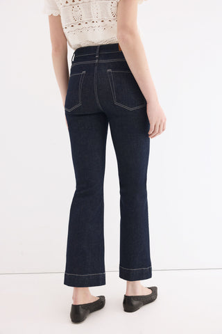 E Denim Flare Crop.