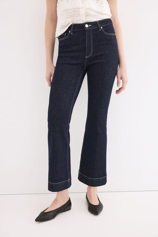 E Denim Flare Crop.