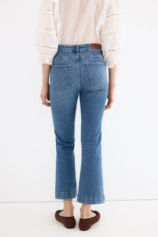 E Denim Flare Crop.