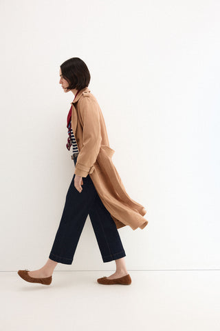 Jeans Wide Leg Talle Medio con Bolsillos