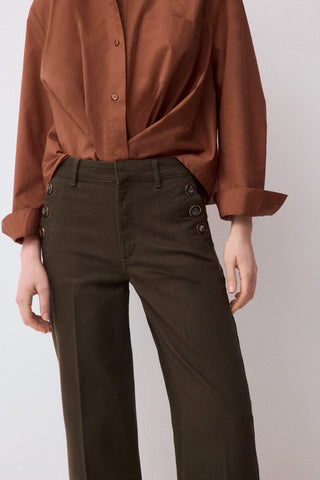 Jeans Wide Leg Capri.