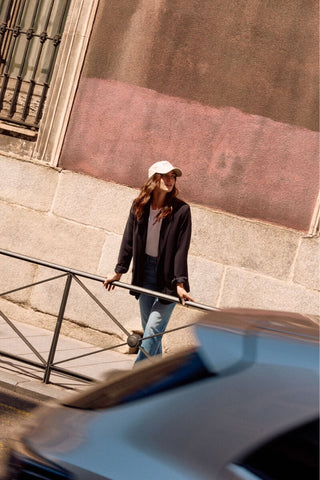 Blazer con Cuello Solapa y Bolsillos