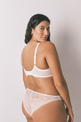 Sujetador con Relleno y Detalle Encaje
