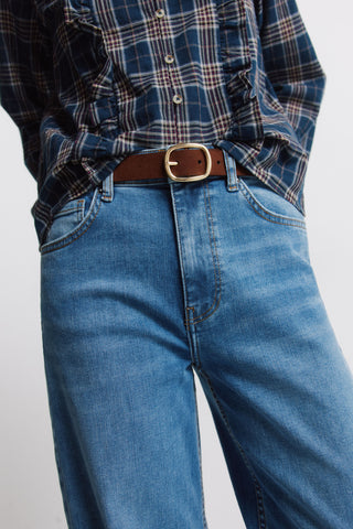 Basic Belt with Oval Buckle, Women's