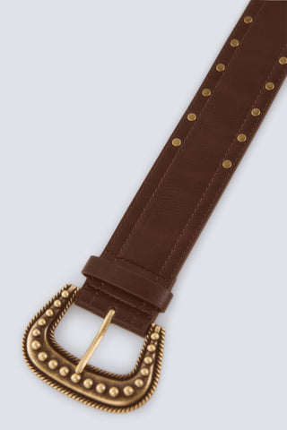 Wide Stud Brown Belt.