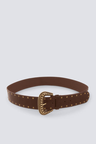 Wide Stud Brown Belt.