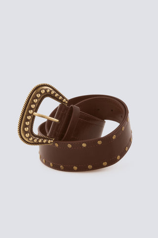 Wide Stud Brown Belt.