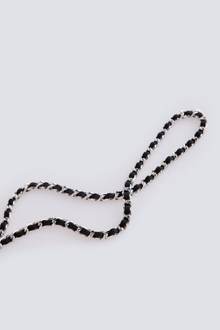 4.T.B.Bandolera Cadena Estr Negro.