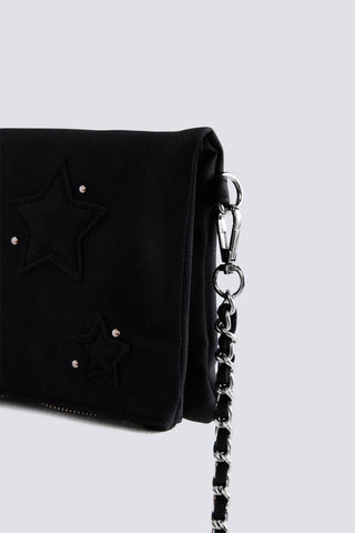 4.T.B.Bandolera Cadena Estr Negro.