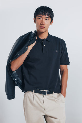 Polo Manga Corta con Logo Bordado