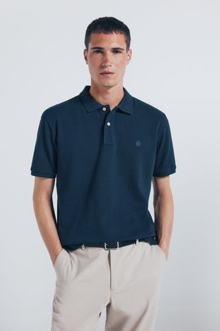 Polo Manga Corta con Logo Bordado