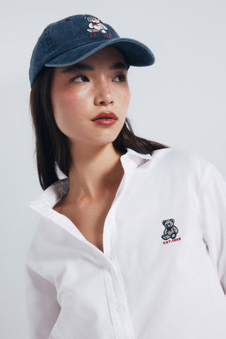 Gorra con Gráfico Oso Bordado