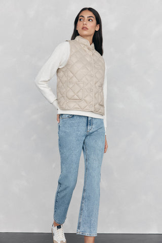 Chaleco Acolchado Cuello Alto