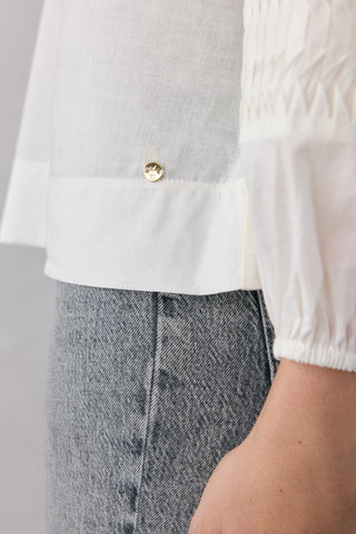 Blusa Manga Larga con Botones Delanteros