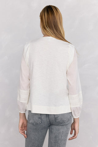 Blusa Manga Larga con Botones Delanteros