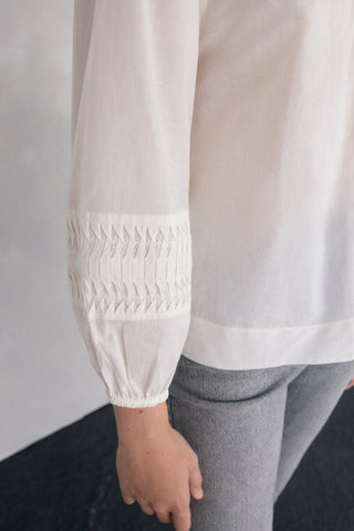 Blusa Manga Larga con Botones Delanteros