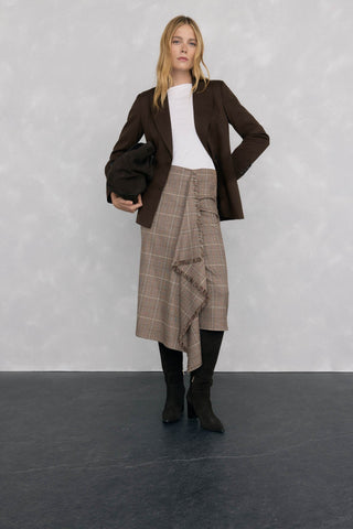 Camiseta Manga Larga con Hombro Fruncido