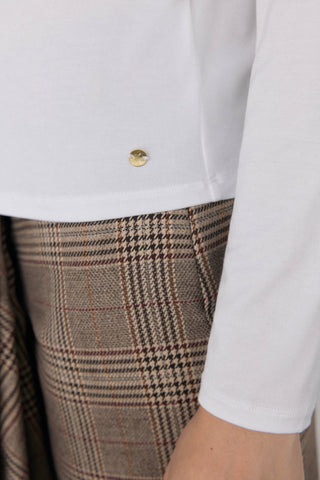 Camiseta Manga Larga con Hombro Fruncido