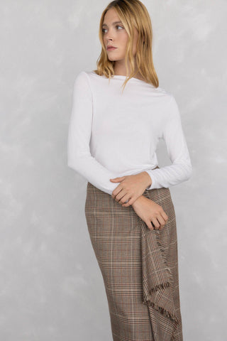 Camiseta Manga Larga con Hombro Fruncido